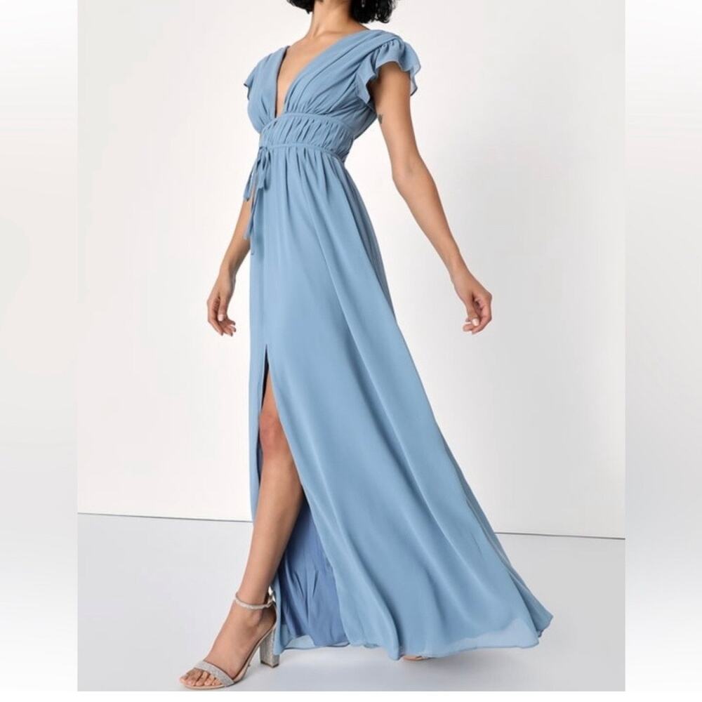 Lulu's Light Blue Maxi Dress - Picture 2 of 12